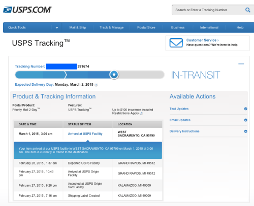 USPS Tracking
